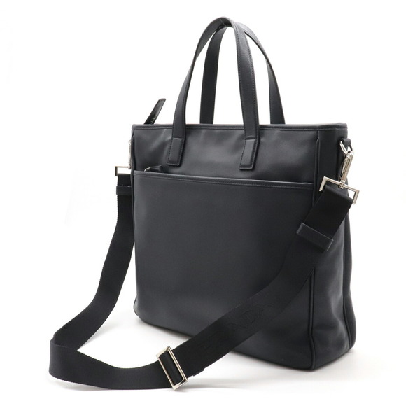 Prada Vitello City Tote Baltico Leather Bag Navy - Picture 1 of 7